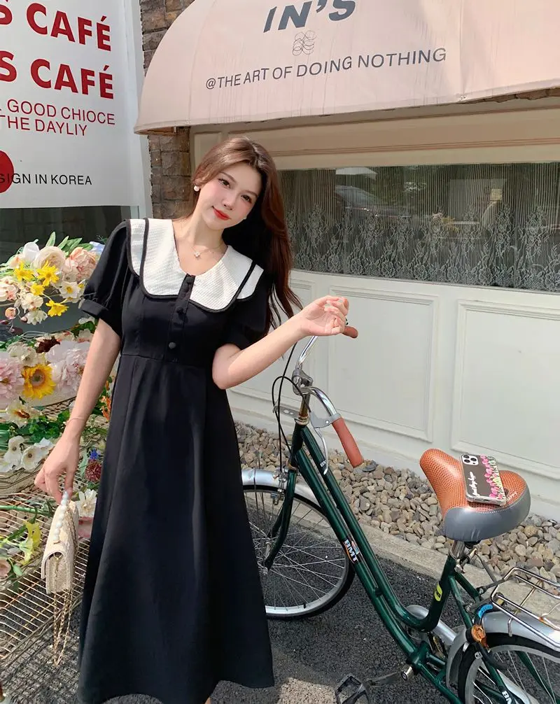 

Длинное платье COIGARSAM, женские винтажные платья во французском стиле с V-образным вырезом, черные и красные платья, Прямая поставка