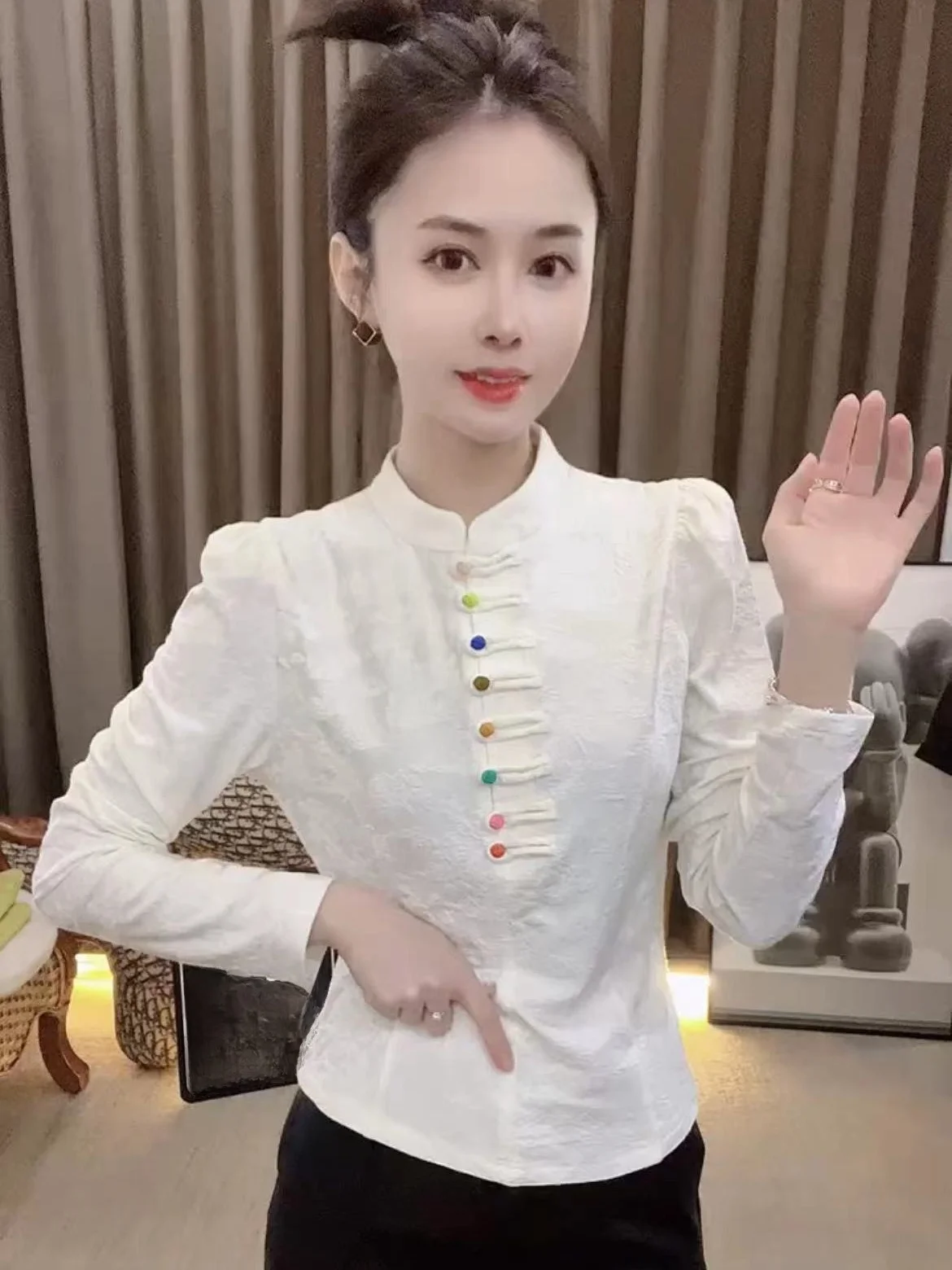 Осень и зима 2024 новая китайская национальная мода этнические модные рубашки с