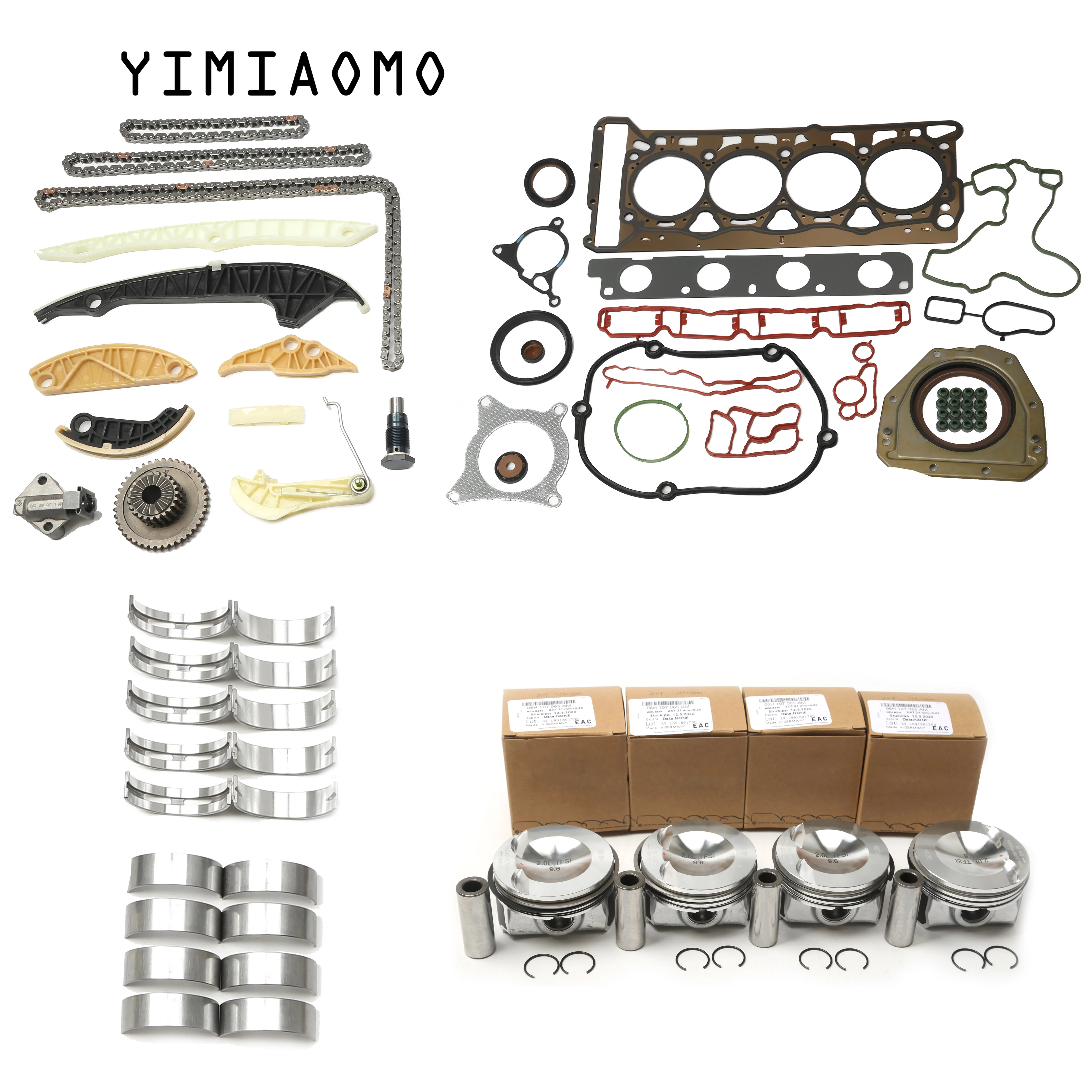 

06H105701F Engine Repair Package Piston Bearing Bush Timing Kit For Audi A3 TT VW Golf Passat Skoda Octavia Seat Leon 06J103383C