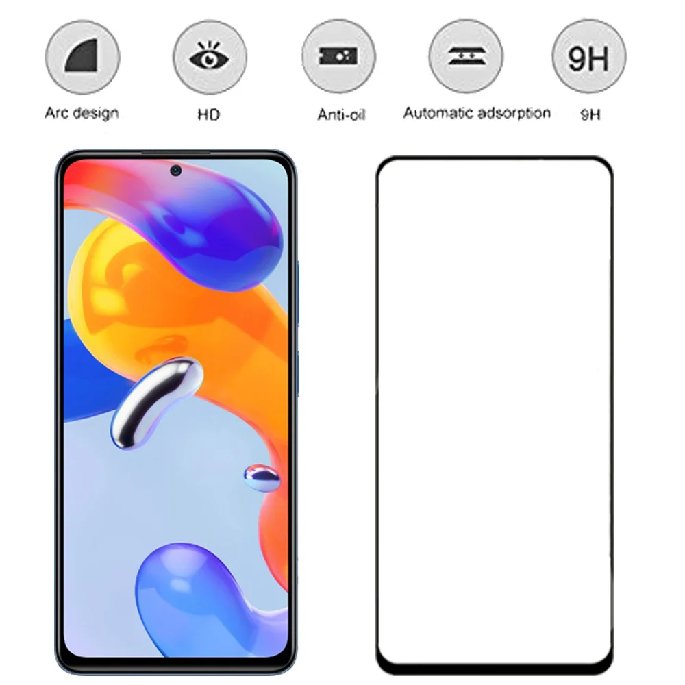 10pcs 9D Protective Glass On Xiaomi Redmi Note 11/11S/10S/10 Pro Screen Protector Redmi Note 11 Pro Temper Glass Note 11 Pro 5G