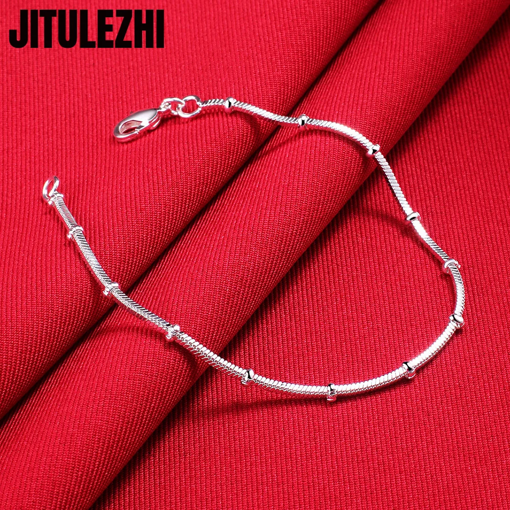 Женский браслет-цепочка со змеиным плетением из серебра 925 пробы