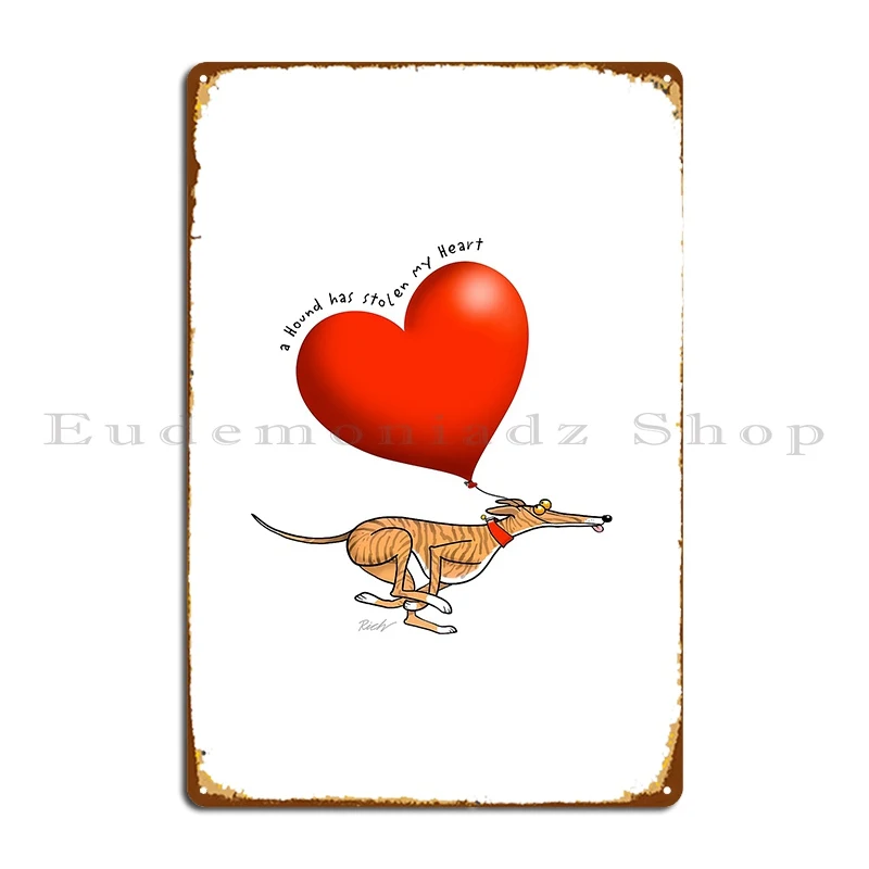Металлическая вывеска Stolen Heart Brindle Hound