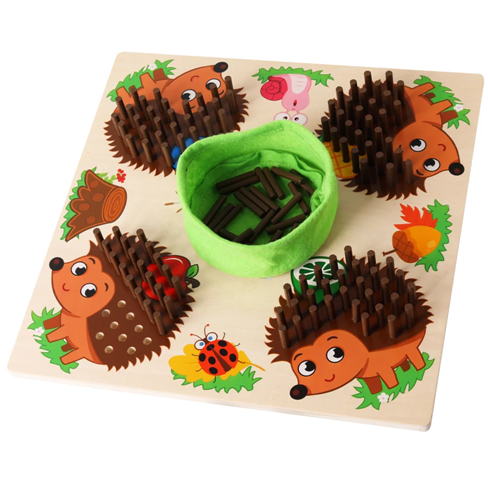 

Hedgehog Toy Stacking Toys Sensory Wooden Kids Plaything Interesting Children Funny Compact Reusable
