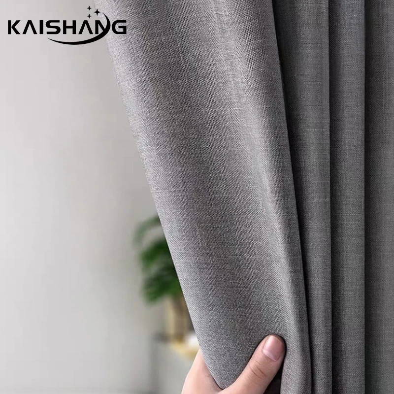 k water shower curtain elegant thicken grey imitation linen polyester waterproof for bathroom with hooks japanese 220cm wh free global shipping