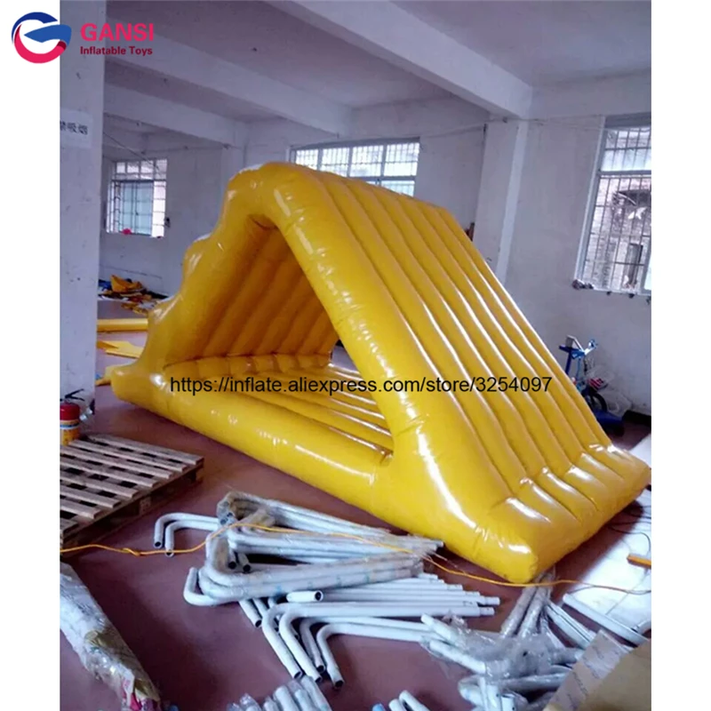 Гигантская водная плавающая надувная горка для ледяного скалолазания аквапарка