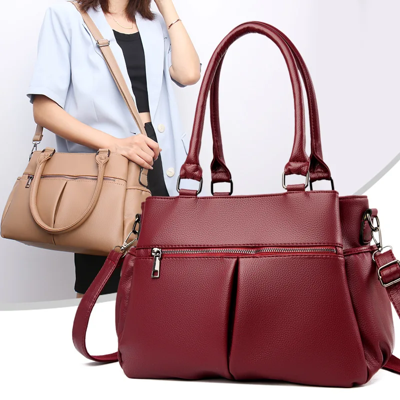 

Spring of 2022 New Ladies Handbag Is A Solid Color Slung Shoulder Bag with Large Capacity and Trend, Ladies' and Mothers' Bags.