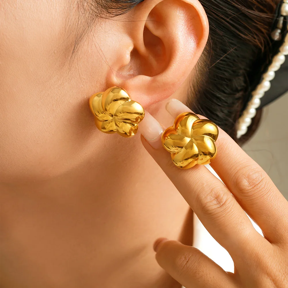 Liora новые блестящие серьги-гвоздики из нержавеющей стали для женщин женские