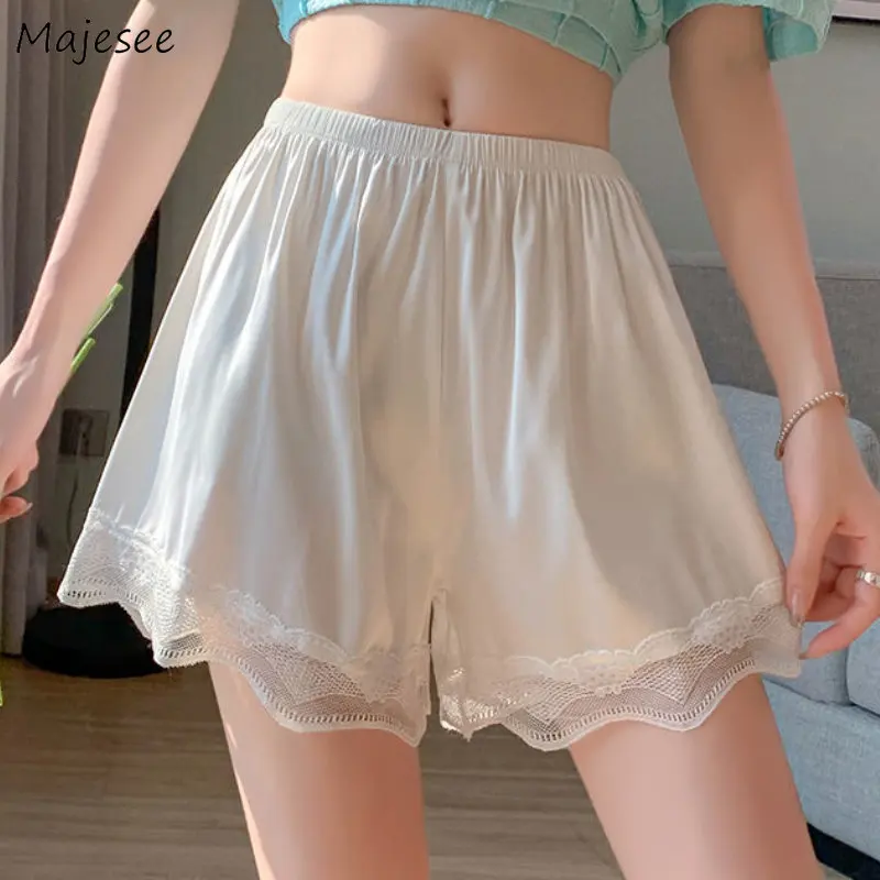 

Leggings Women Solid Lace Simple High Waist Casual Summer Thin Loose All-match Female Home Cozy Breathable Basic Fashion Pure