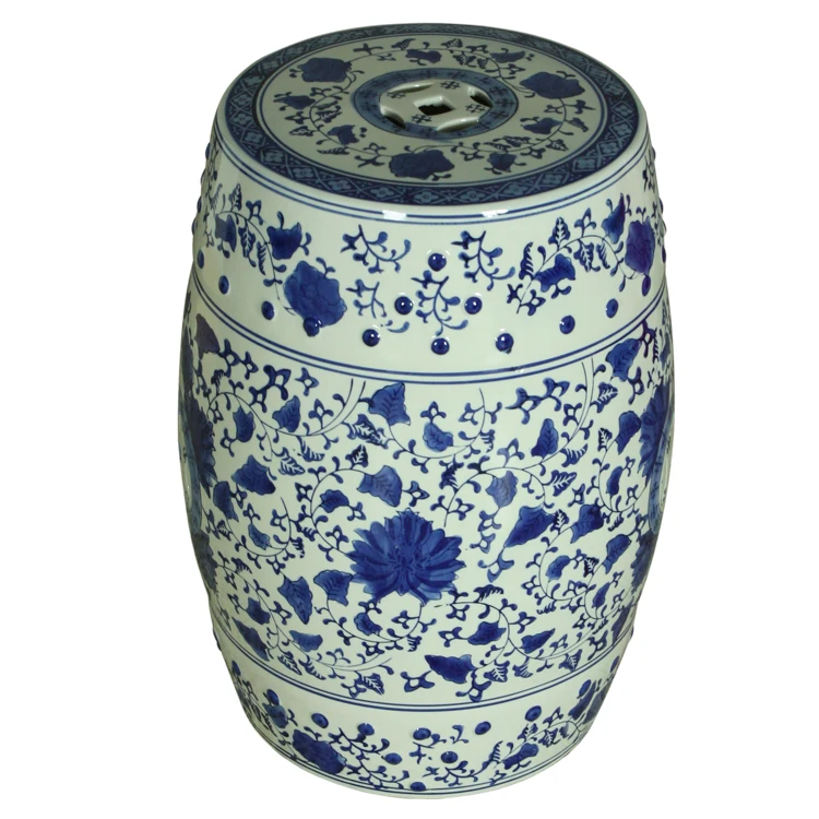 Фарфор Цзиндэчжэнь классический китайский сине-белый узор фарфоровый табурет