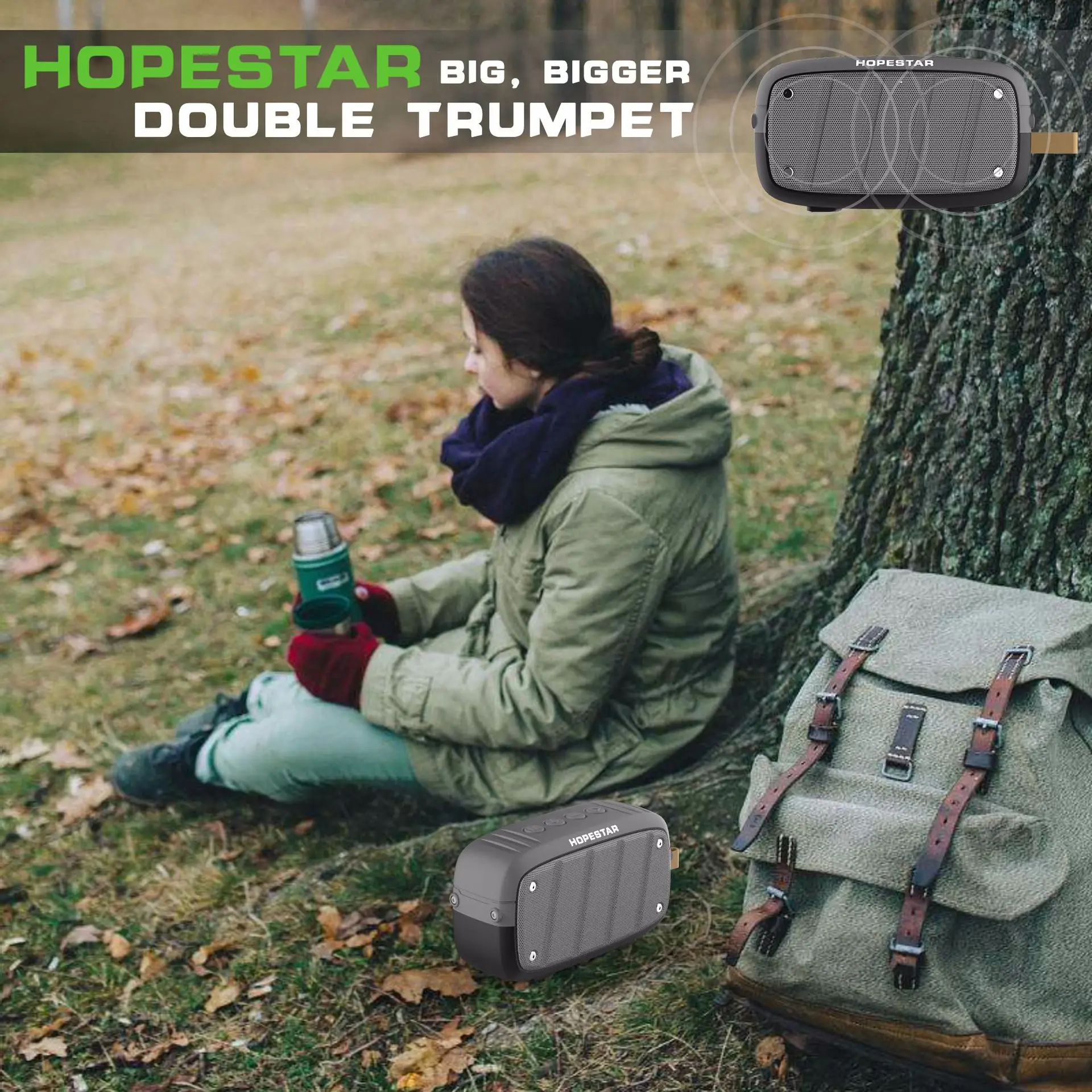 HOPESTAR T5 New Wireless Bluetooth Speaker Creative Gift Portable USBTF Card Subwoofer | Speakers