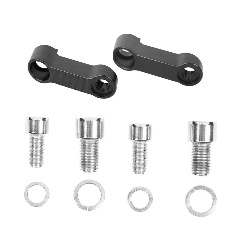 

Universal Aluminum 60mm Motorcycle Rearview Mirror Mount Riser Extender Adapter Bracket Black