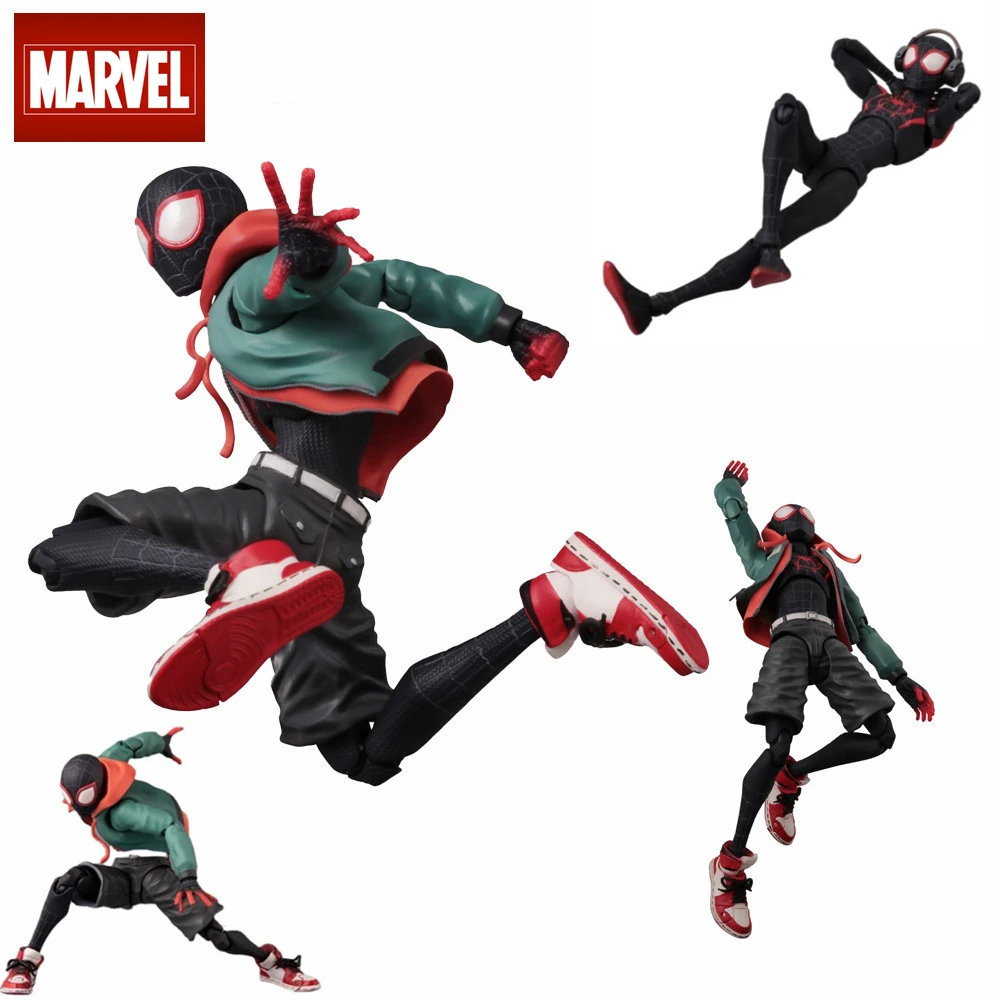 

Marvel Spider-Man: Into The Spider-Verse Figures Miles Morales Figure PVC Model Anime Sv Action Spiderman Miles Collection Toys