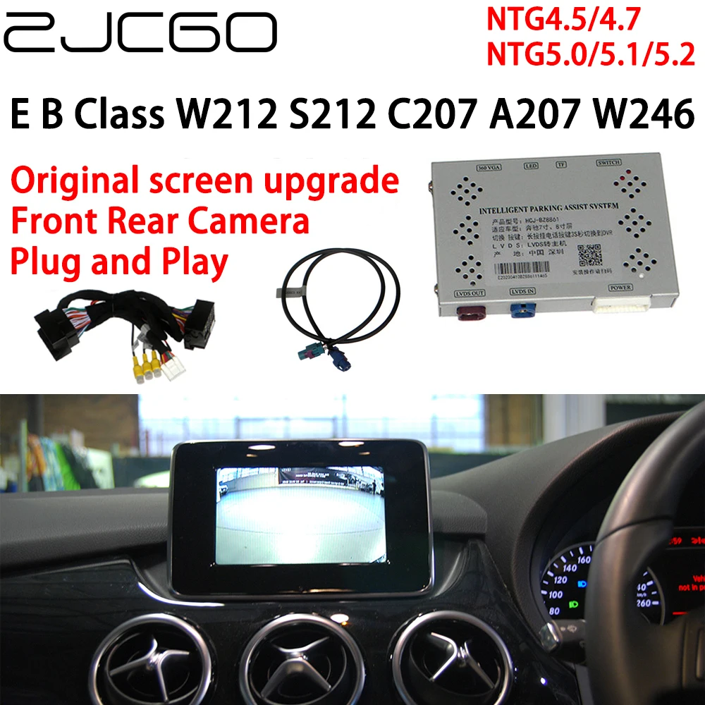 

ZJCGO Rear Reverse Front Camera Digital Decoder Box Interface Adapter NTG For Mercedes Benz E B Class W212 S212 C207 A207 W246