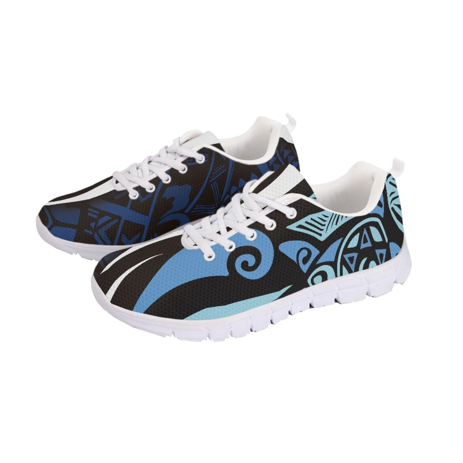 

Polynesian Tribal Pohnpei Totem Tattoo Prints Men Women Lightweight Soft-Soled Trainers Comfort Breathable Mesh Running Shoes