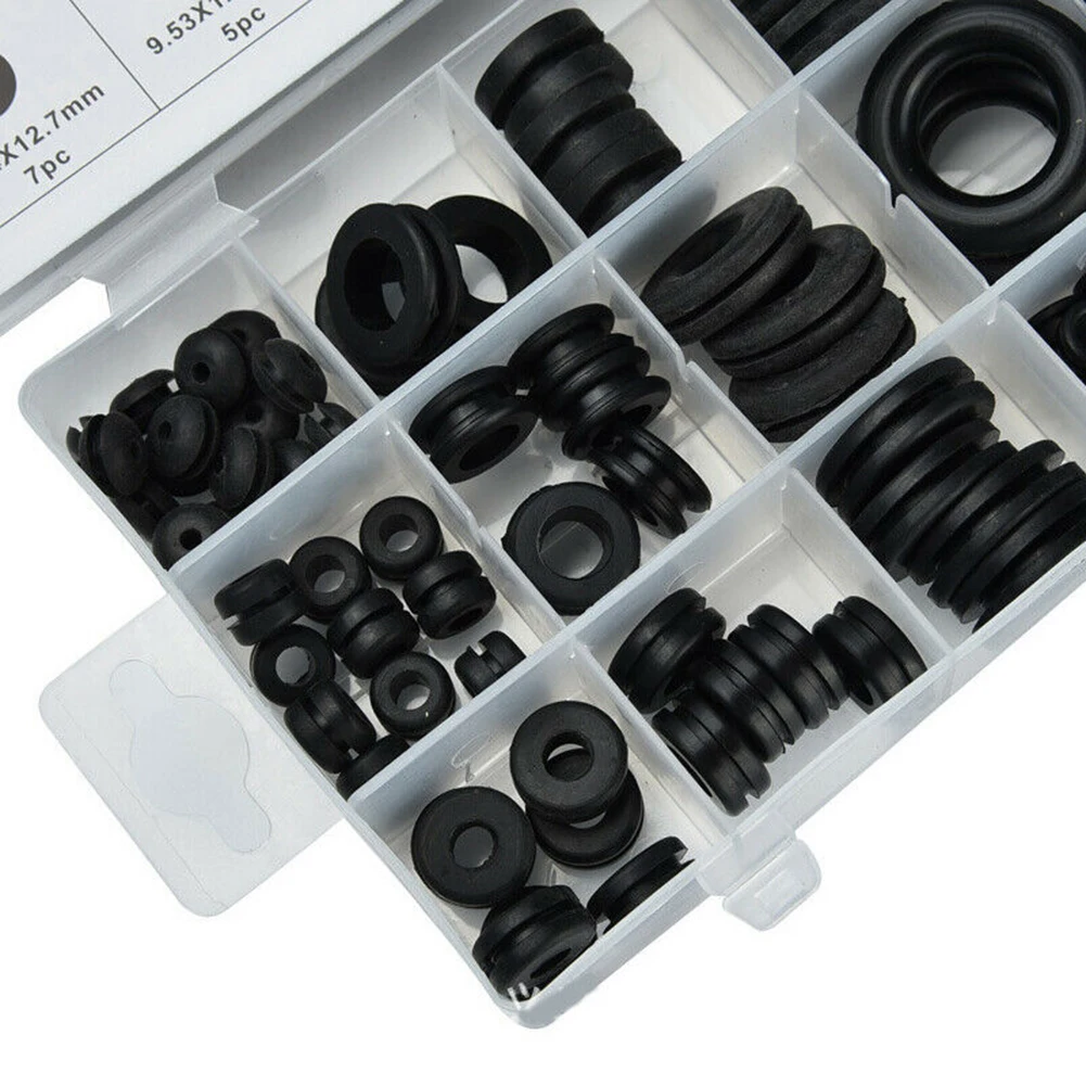 

125pc Rubber Grommet Firewall Hole Plug Set Electrical Wire Gasket Assortment The Sealing Ring Is Made Of Superior Rubber