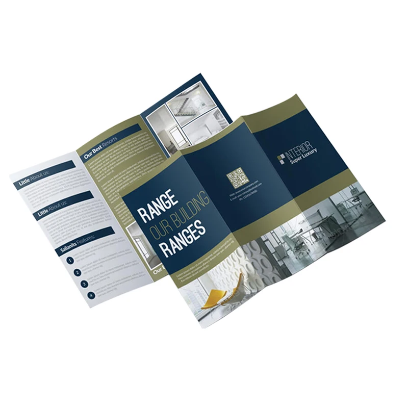 Складной каталог с индивидуальной печатью корпоративный трехскладной