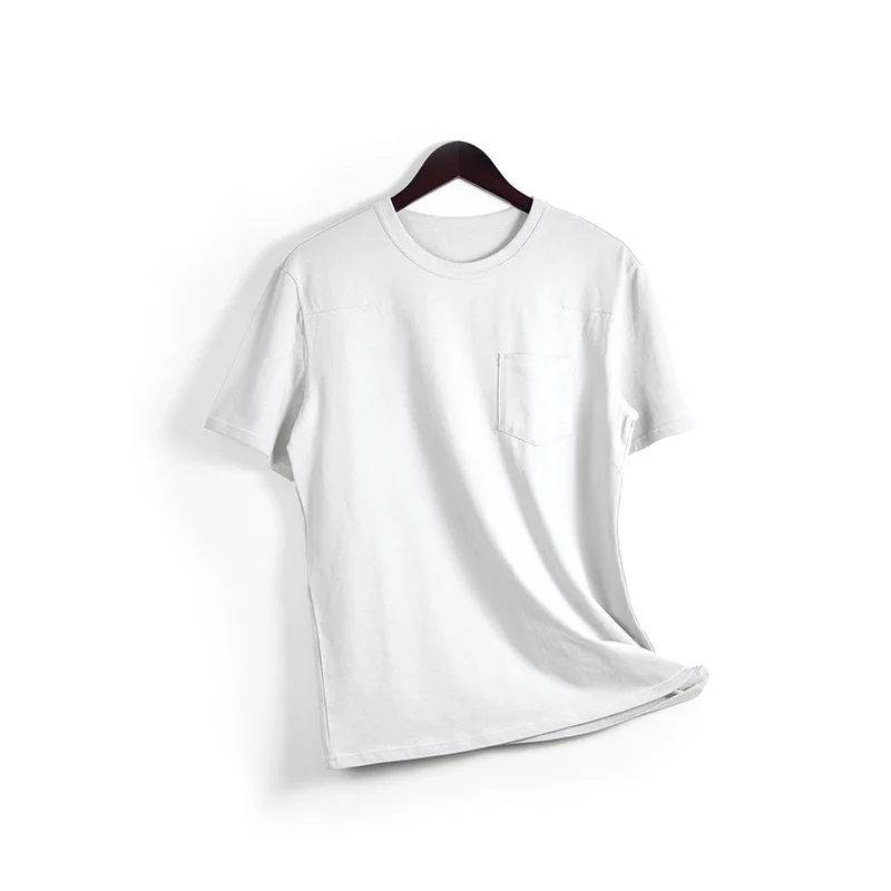 Дышащая футболка пике из 97% хлопка Мужская Удобная с коротким рукавом и передним
