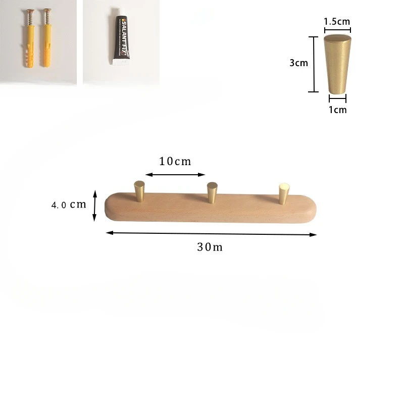 Крючки для одежды из массива дерева B &amp вешалки входной двери настенные крючки
