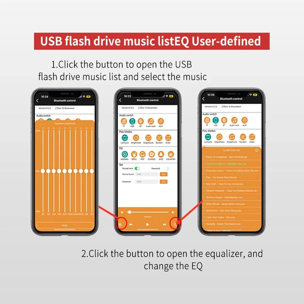 Плата усилителя мощности Bluetooth 2 1 канала класса D USB