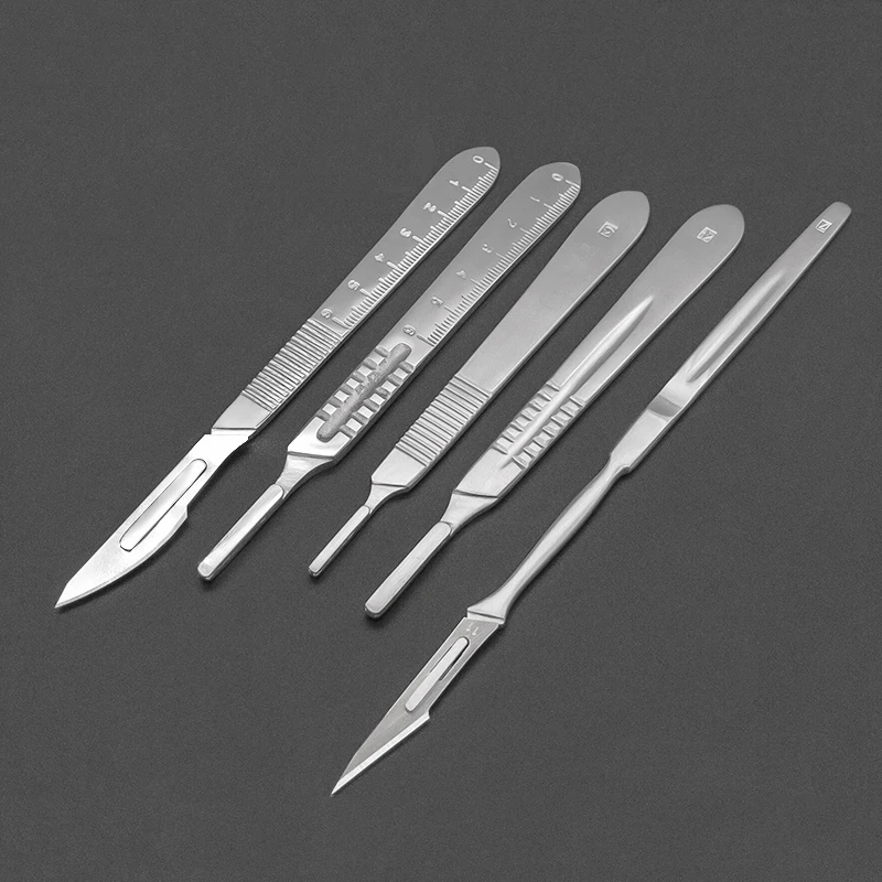 Medical Stainless Steel Surgical Handle No. 3, No. 4 Handle, No. 11, No. 23 Blade, Box Cutter, Pet Scalpel