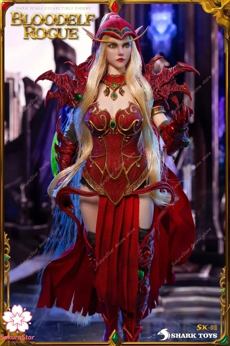 Фото В наличии: Коллекционная модель фигурки SakuraStar Store SHARK TOYS SK-010 Blood Elf Rogue в масштабе 1/6, подвижная женская фигурка, подарок. №3