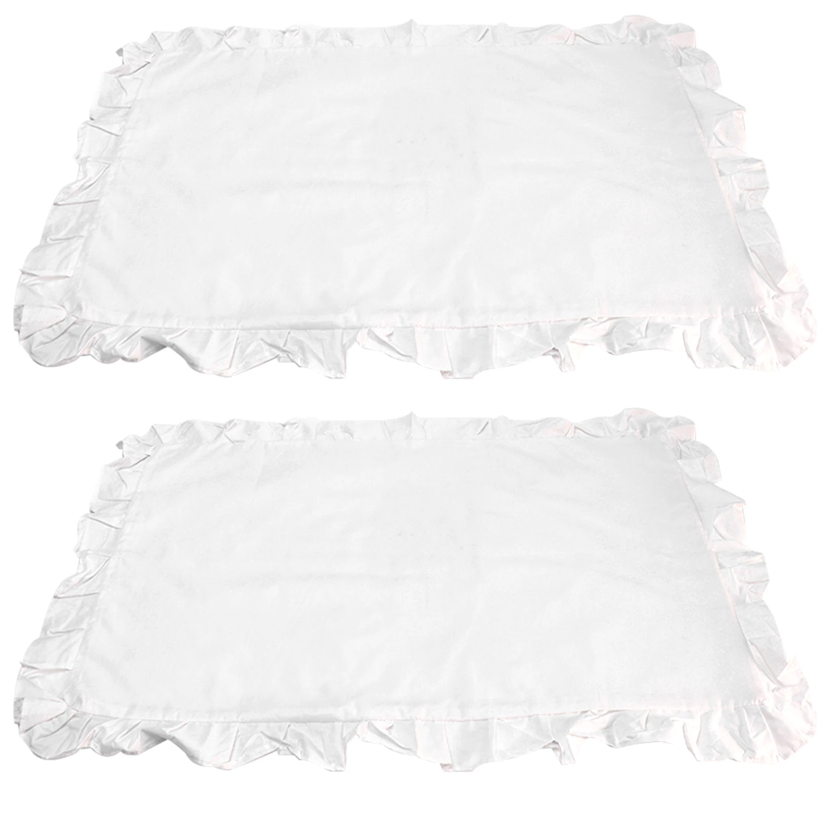 

1pair Sleeping Cushion Handcraft Home Textiles Bedroom Soft Plain Bedding Decor Hotel Frilled Cover Modern Comfort Pillow Case