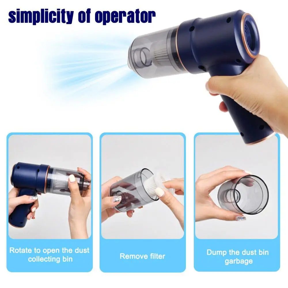 

Small But Efficient Dry And Wet High-power Hair Extractor Universal Portable Automotive Electronics Car Accessories Durable