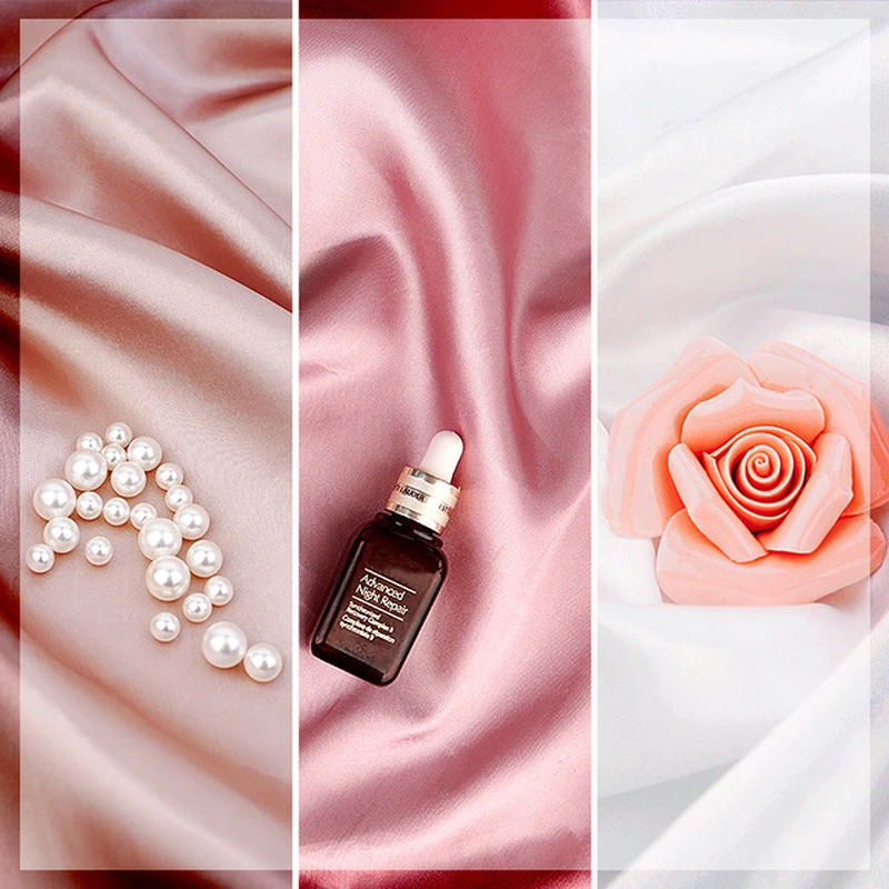 

Backdrops Artificial Silk Mercerized Cloth Studio Photo Still Life Shoot Fotografia Items for Cosmetic Ring Jewelry