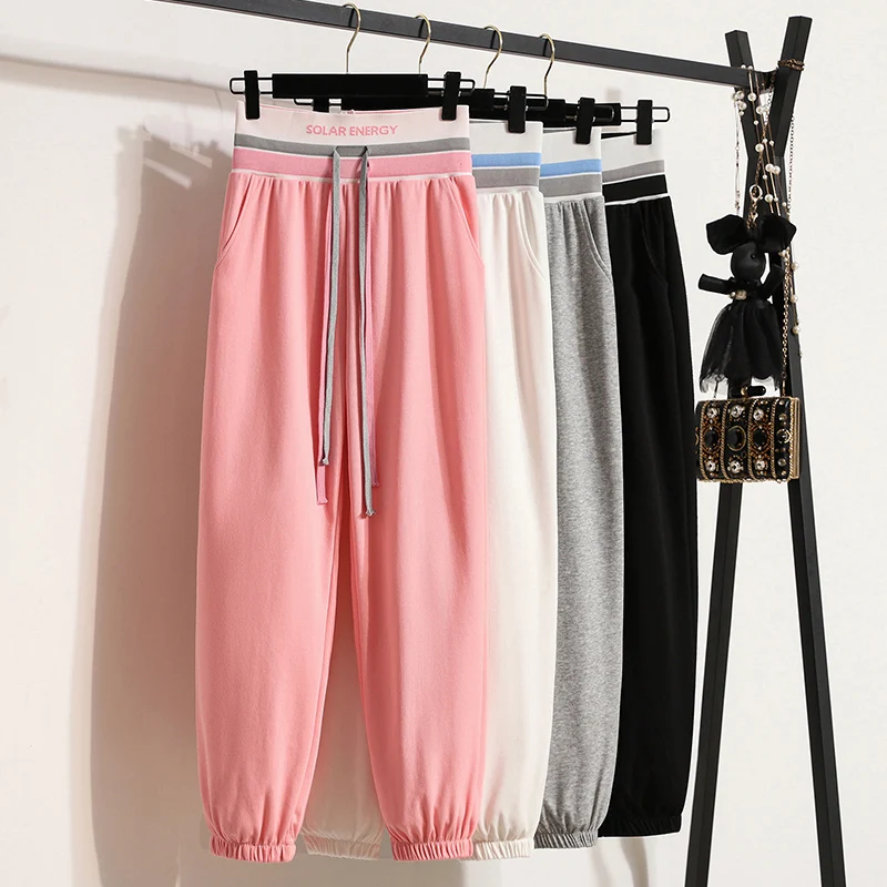 

Women's casual jogging pants women's summer thin loose yoga jogging foot bundle high waist skinny new yoga jogging pants