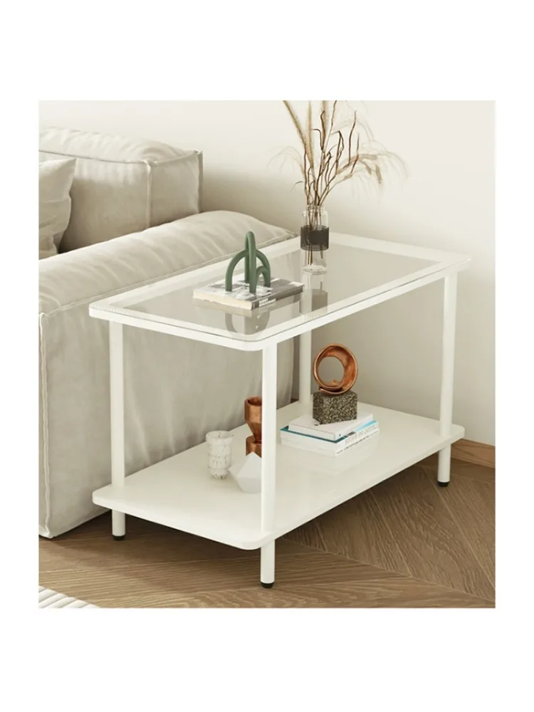 Роскошный боковой столик диван чайный кремовый стиль квадратный узкий простой