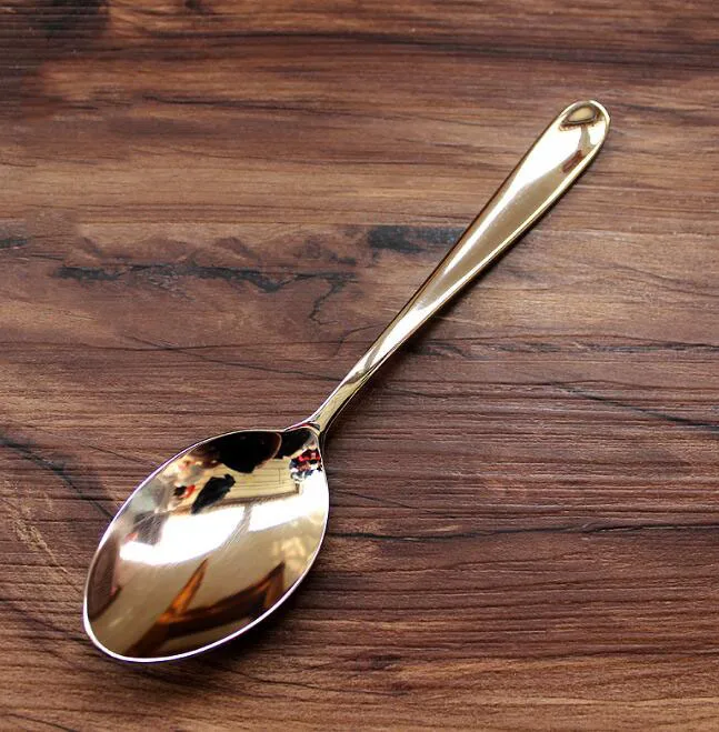 

New TA1 Pure Titanium Korean Long Handle Dinner Spoon Soup Coffee Spoon Cutlery