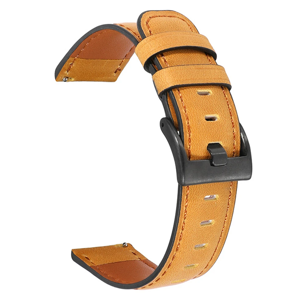 Leather Wrist Strap For Ticwatch Pro X E3 E 2 GTK GTA GTH Retro Bracelet For Haylou GST RT2 RS4 Classic Look Smart Watchband New