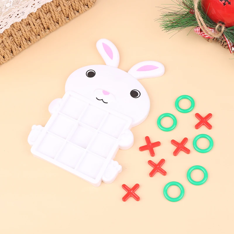 

New Easter Bunny XO Board Game Portable Pocket Board Games Classic Toys Party Favors Toy