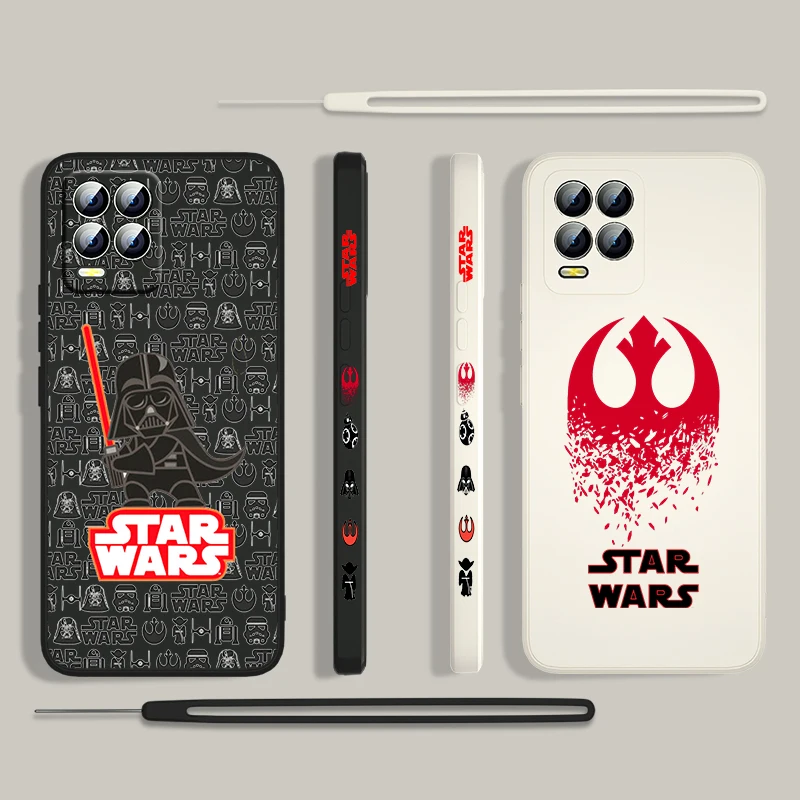 

Hero Robot Star Wars For OPPO Realme 50i 50A 9i 8 6 Pro Find X3 Lite NEO GT Master A9 2020 Liquid Left Rope Phone Case Cover