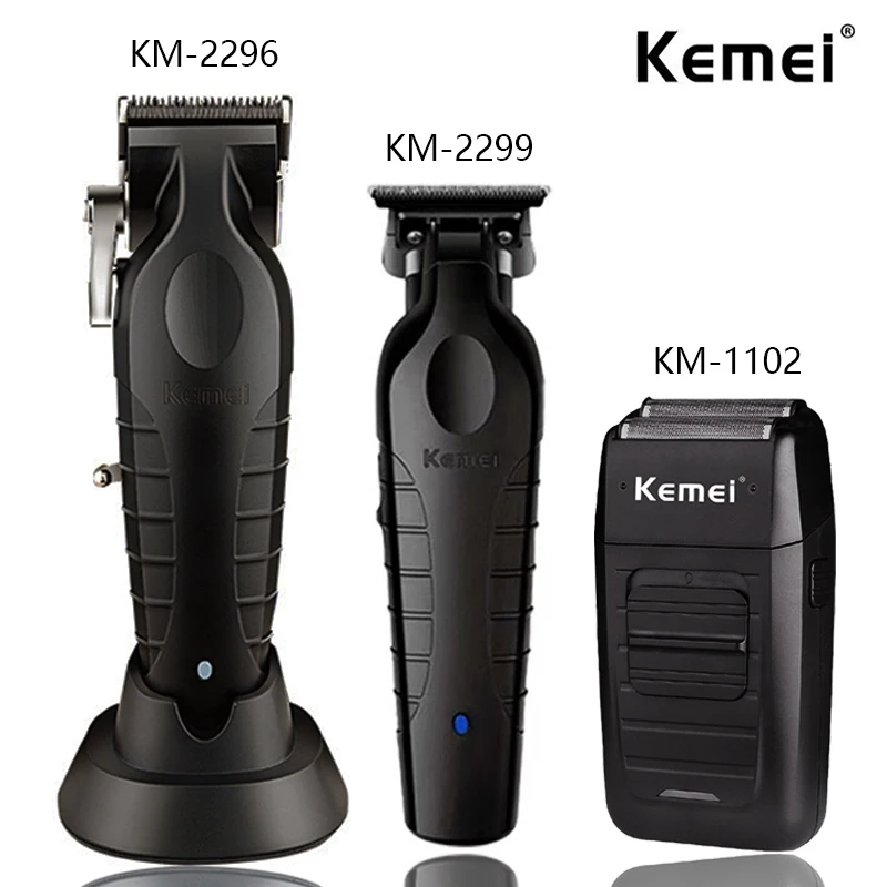 

Sdatter Kemei KM-2296 KM-2299 KM-1102 Professional Hair Clipper Kit Electric Shaver Male Hair Cutting Machine Men’s Trimmer Mach