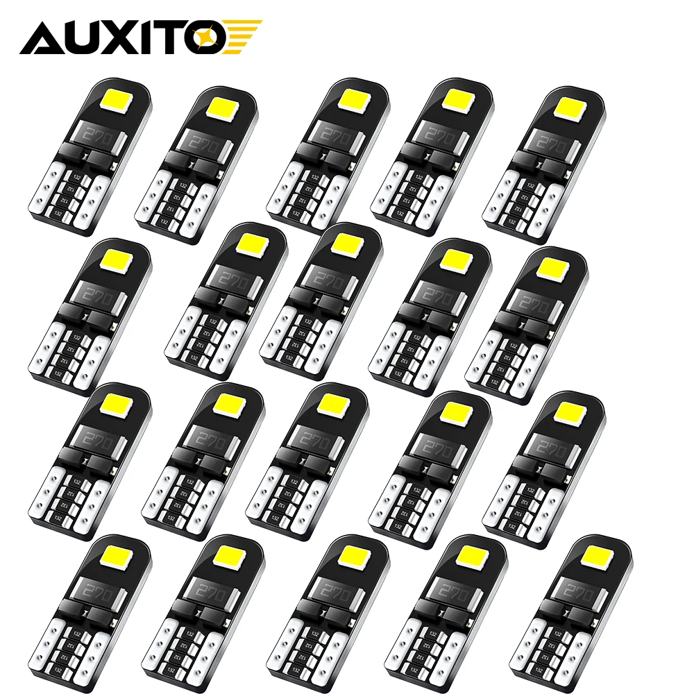

Светодиодная лампа AUXITO T10 Canbus 168 2825 194 W5W для салона автомобиля светильник Corolla 150 E150 Kia Sportage Volvo S60 20 шт.