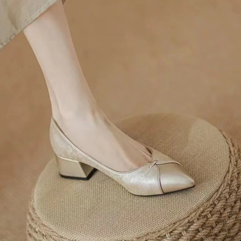 Туфли-лодочки женские на высоком каблуке роскошный модный дизайн Офисная