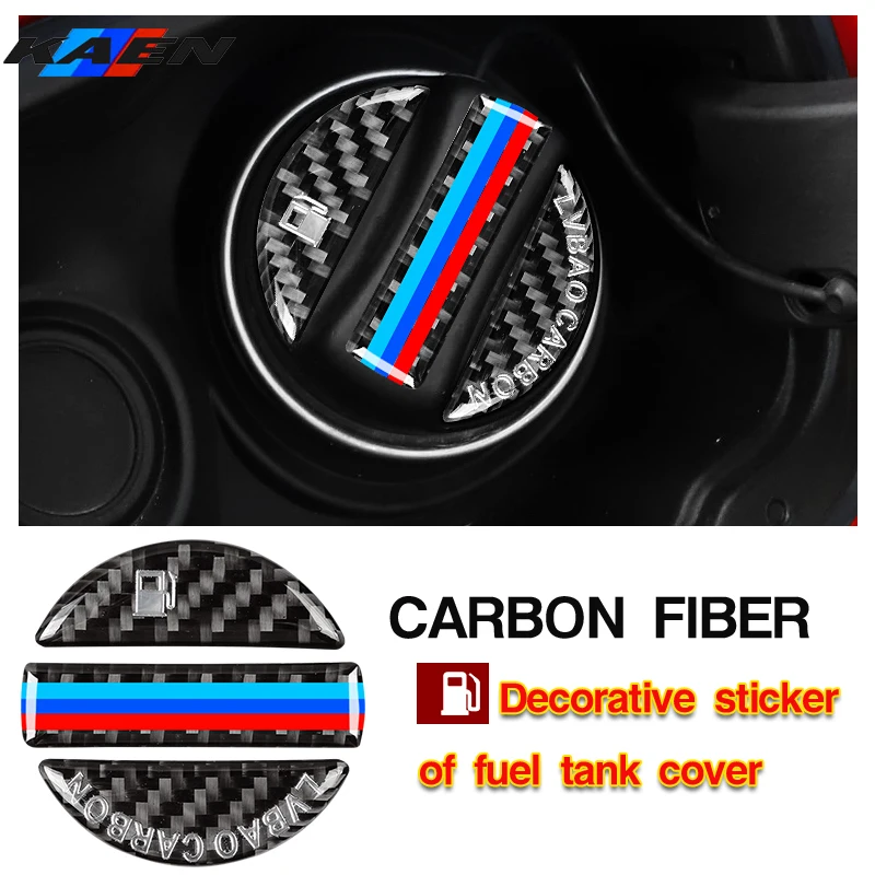

3PCS Carbon Fiber Fuel Tank Cap Cover Decorative Stickers For BMW E39 E60 E61 F07 F10 F11 G30 E46 E90 F30 G20 X1 E84 F48 X2 F39