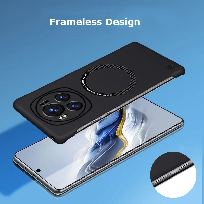 Матовая Безрамная Магнитная задняя крышка Asdipsa для Honor Magic 6 5 Magic6 Pro ультратонкая