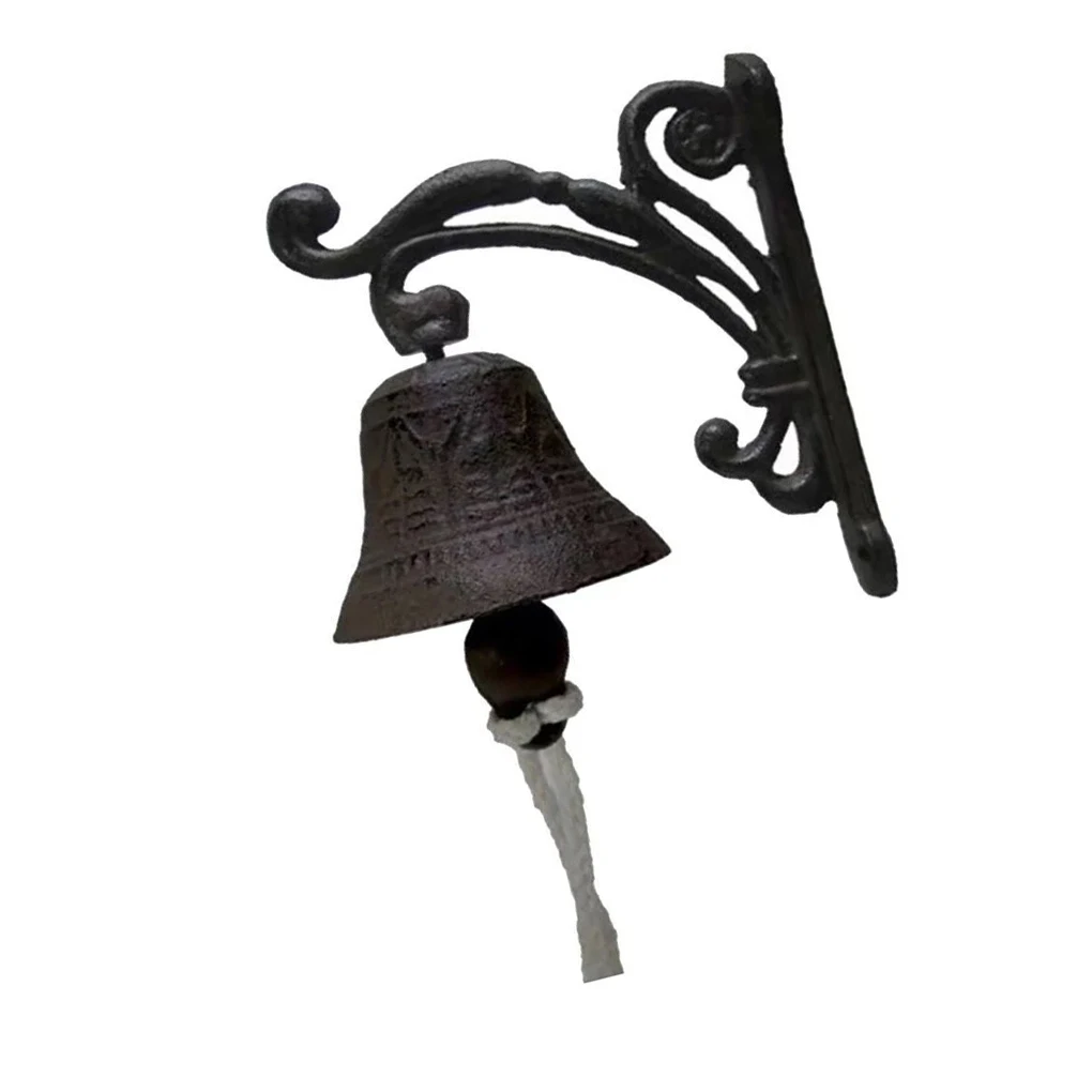 

Металлическая фурнитура для дверного звонка, Чугунное ремесло, раннее использование на открытом воздухе, винтажный настенный подвесной ко...