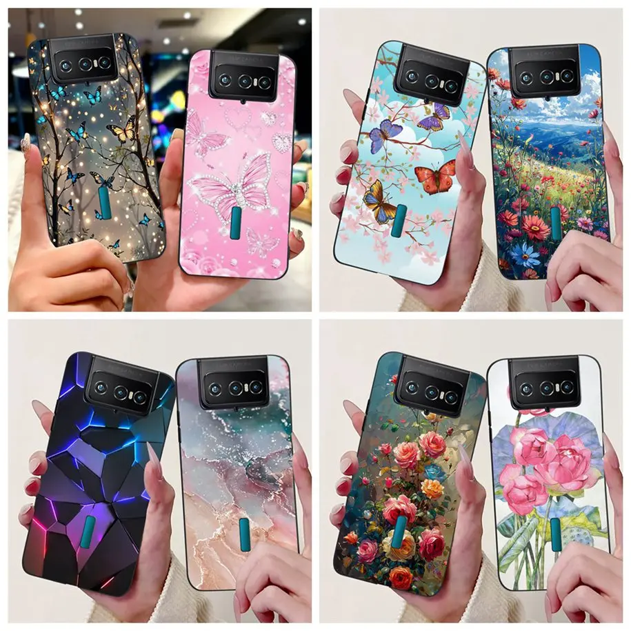 Фото Для Asus Zenfone 7 Pro ZS671KS чехол модный цветочный мрамор мягкий силиконовый чехол для Zenfone 7 ZS670KS Capa I002D I002DD сумки для телефонов №1