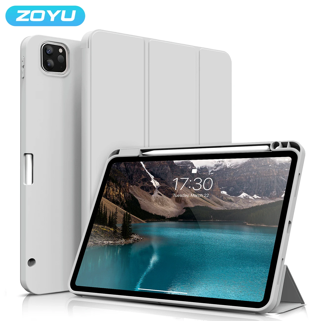 

ZOYU for iPad Pro 11 Cover 2021 Pencil tablet Cases for iPad Air 5 4 Pro 12.9 Smart Cover for iPad Pro 2021 Pencil Case 2022