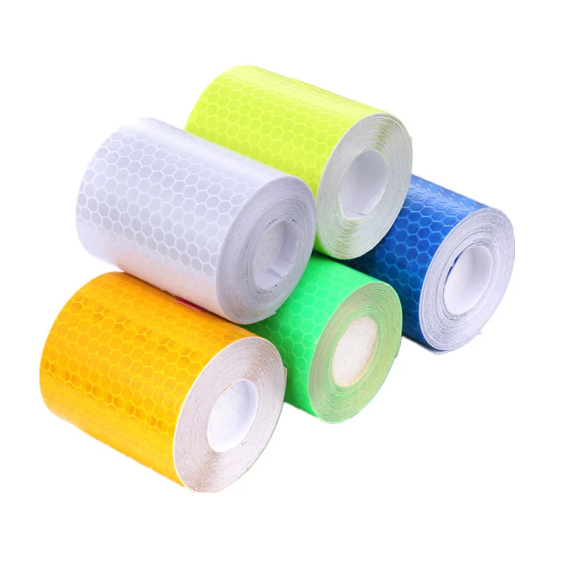 1 Roll 5cmx100cm Car Reflective Tape Stickers Warning Tape Sticker Road Safety Tape for Bicycle Car Pedestrian Protection