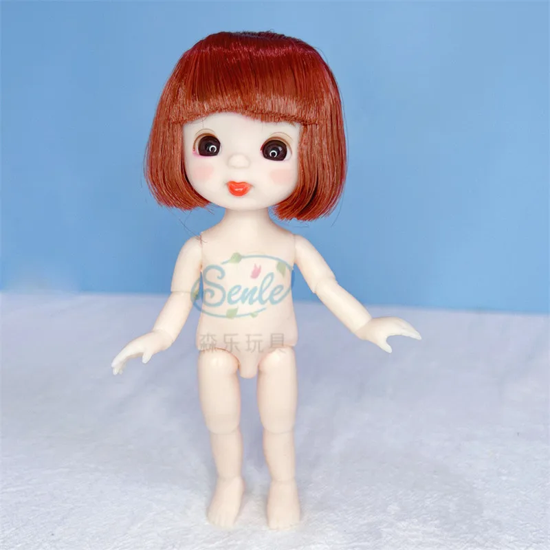 

8 Points 16cm Dolls Naked Baby Girl Toy 13 Joints BJD 3D Real Eyes Ob11 Change Makeup Expression Rich Girl Doll Children's Toys