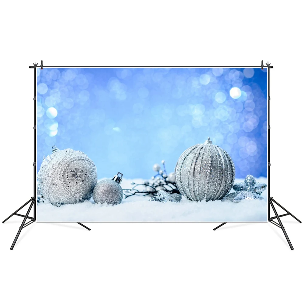 

Рождественский шар снежинка светильник боке фотографии фоны на заказ Вечеринка домашний декор фотобудка фотографический фон