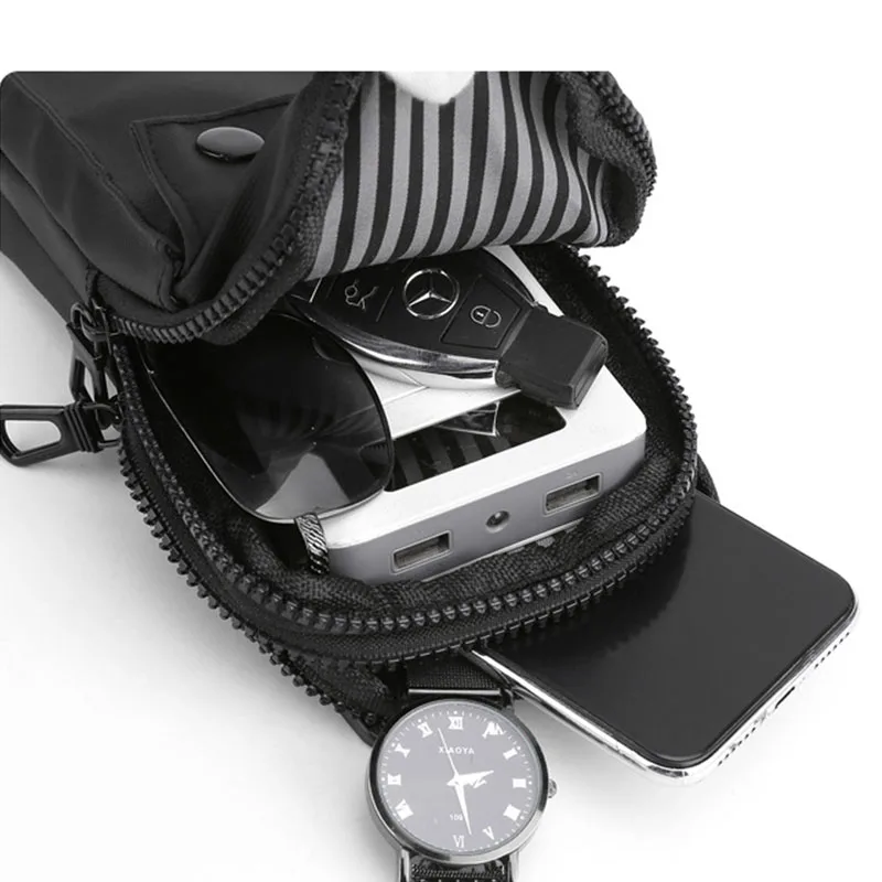 High Capacity Shoulder Male Nylon Waterproof Design Messenger  Bags Mens Fashion Mini Business Crossbody Bag Small Briefcase Men