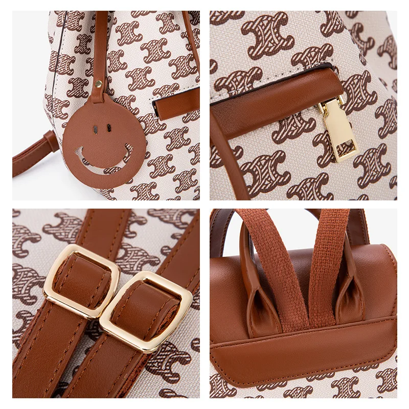 All Match Backpack Women's Niche 2022 Summer New Trendy Drawstring Small Backpack Cross Border Soft Leather Fashion Travel Bag