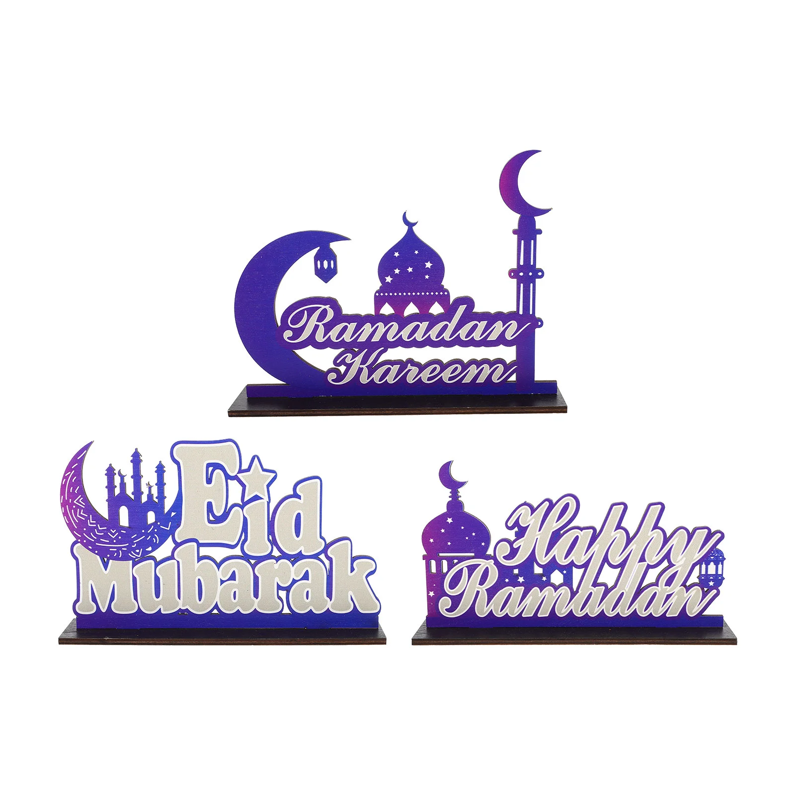 

3pcs Crafts Adorns Ramadan Party Adorns Eid Ornaments for Festivals Present Decoration