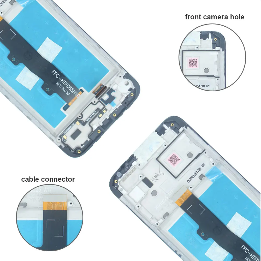 Фото Подходит для Motorola Moto E7 Power: компонент цифрового преобразователя сенсорного экрана LCD, комплект для ремонта задней крышки LCD-дисплея. №5