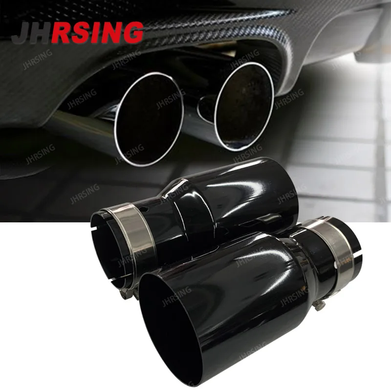 

1pc Stainless steel vehicle refitting universal exhaust car muffler tail throat Car modification for b-mw e90 exhaust tip black